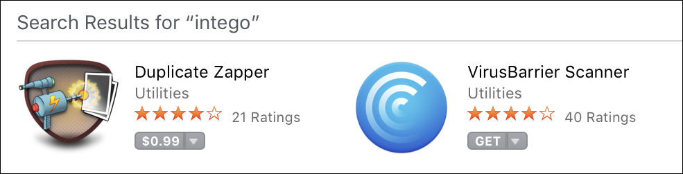 Intego Mac App Store Apps