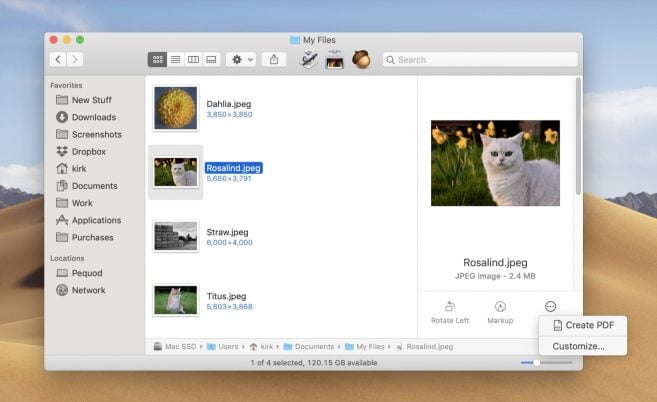 How to Use Annotations and Quick Actions in the macOS Mojave Finder ...