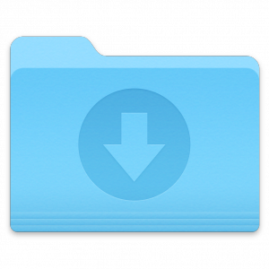 Downloads folder icon, macOS