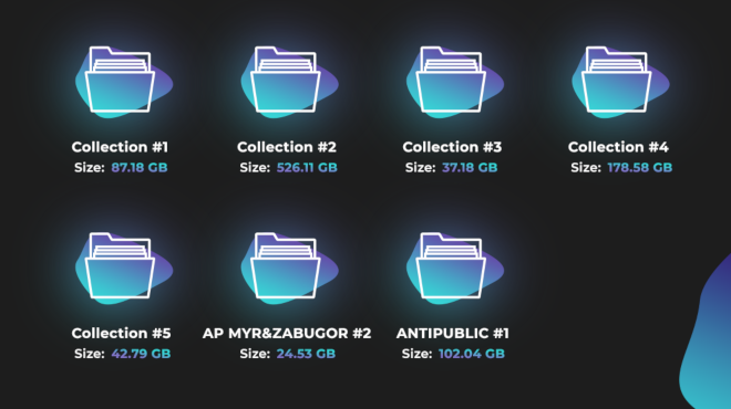 Collection #1, #2, #3, #4, #5, Zabugor, and Anti Public Combo List password data breaches