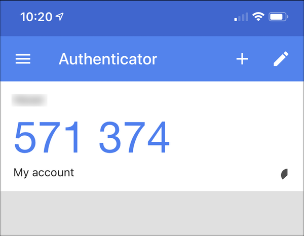 google authenticator watch