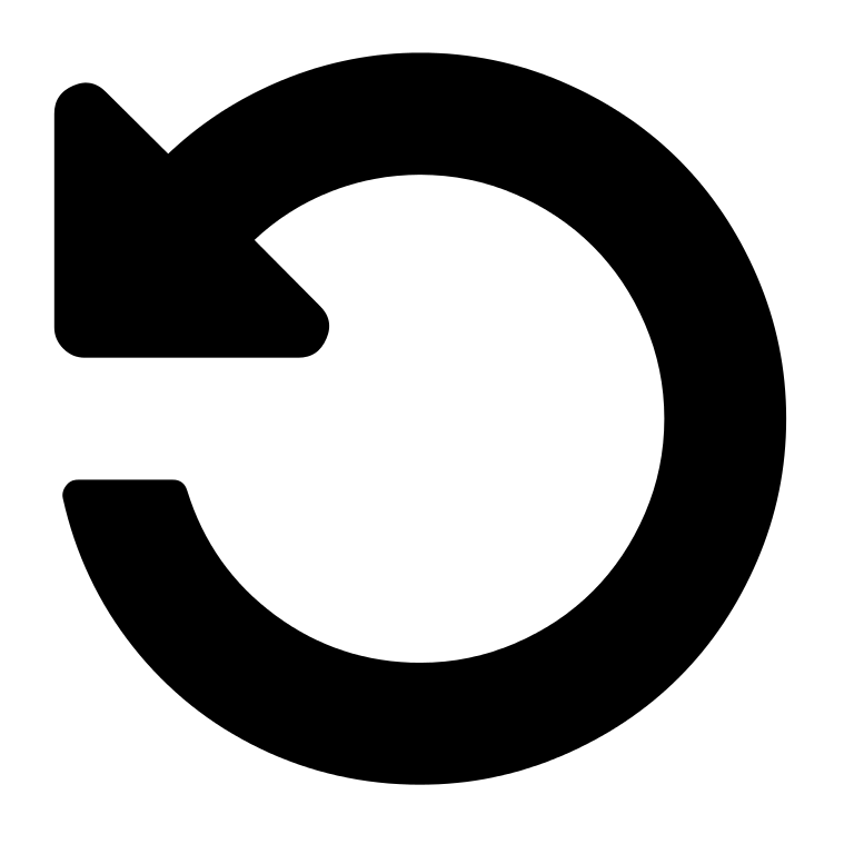 iOS Undo icon (Anticlockwise Gapped Circle Arrow from Font Awesome by Dave Gandy)