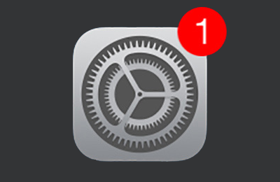 iOS software update available icon