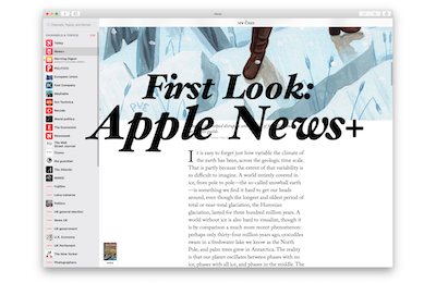 First Look at Apple News+ for Mac