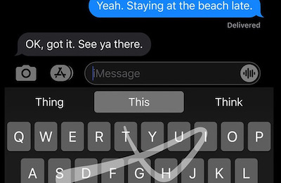 iOS 13 and iPadOS 13 - QuickPath Typing feature