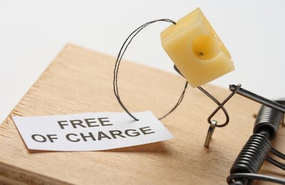"Free of charge" cheese in a mousetrap