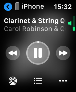 music controls on apple watch