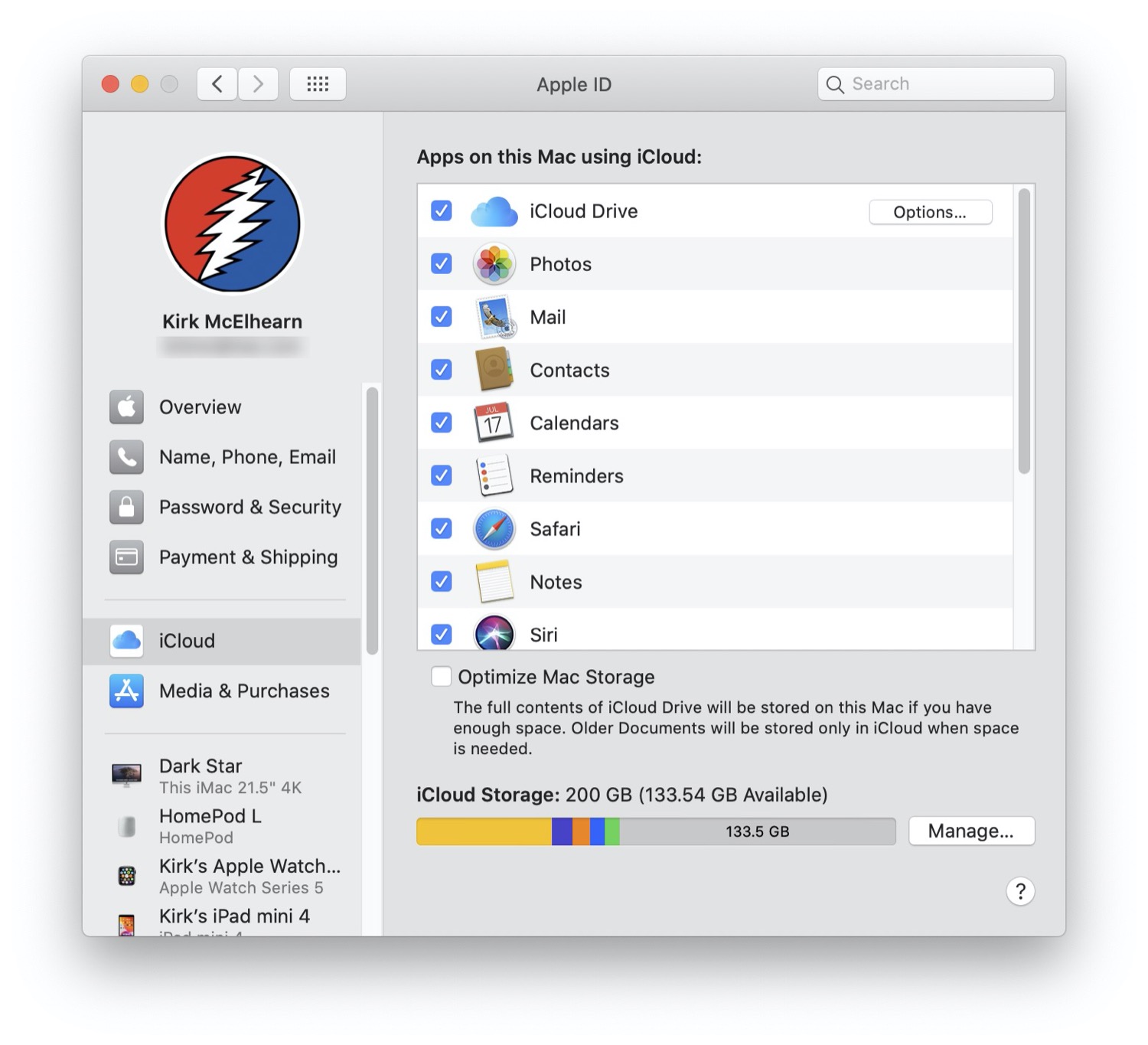 change apple id mac system preferences