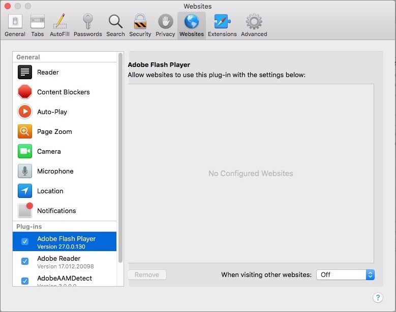 latest version of adobe flash player for mac os x