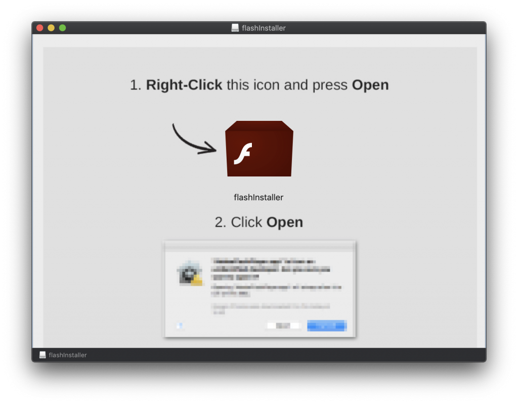 OSX/Shlayer disk image screenshot, June 2020