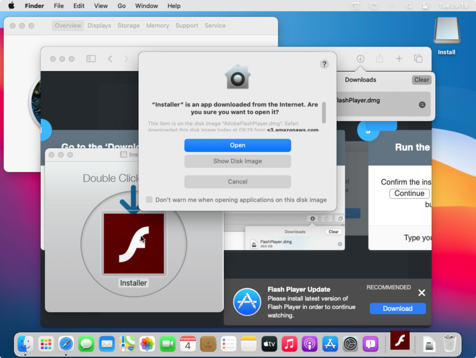 Screenshot of notarized Mac malware running on macOS Big Sur