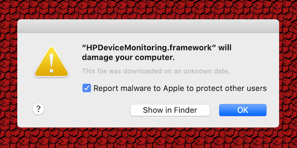 Kosten Teleurgesteld Bungalow macOS warns that HP, Amazon software "will damage your computer" - The Mac  Security Blog
