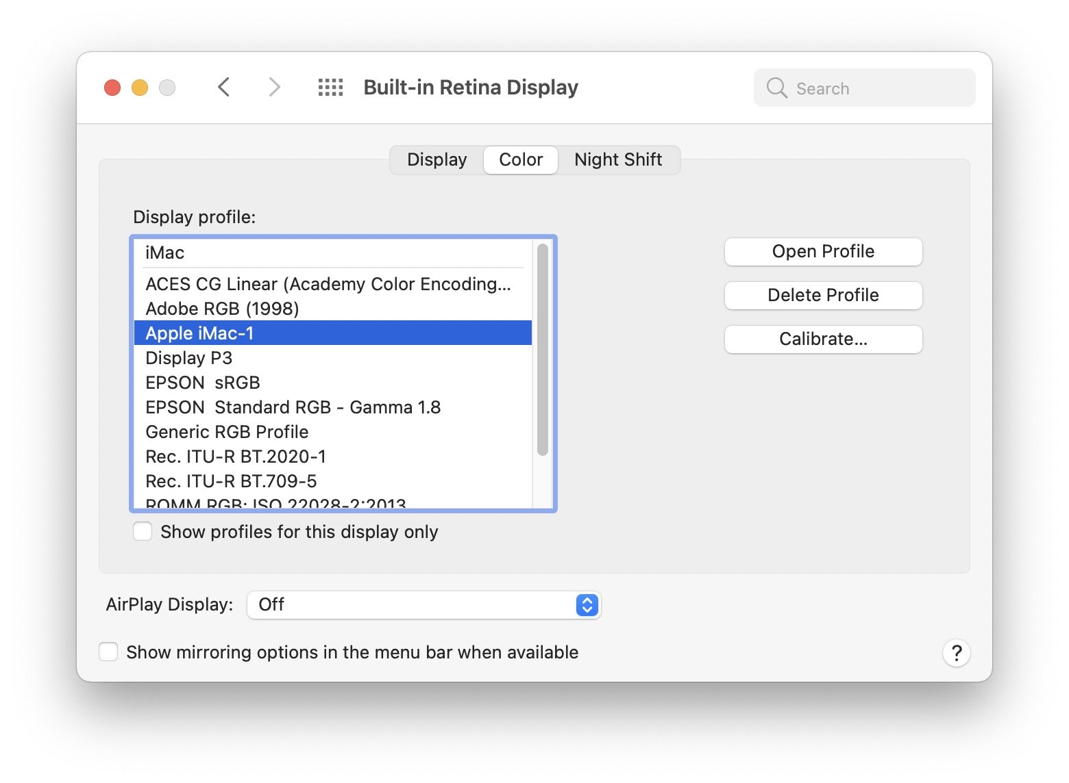 mac color calibration photography