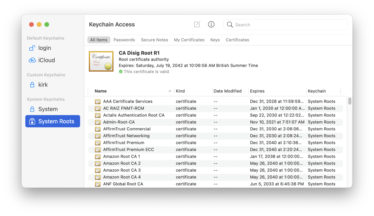 how to access keychain passwords on ipad