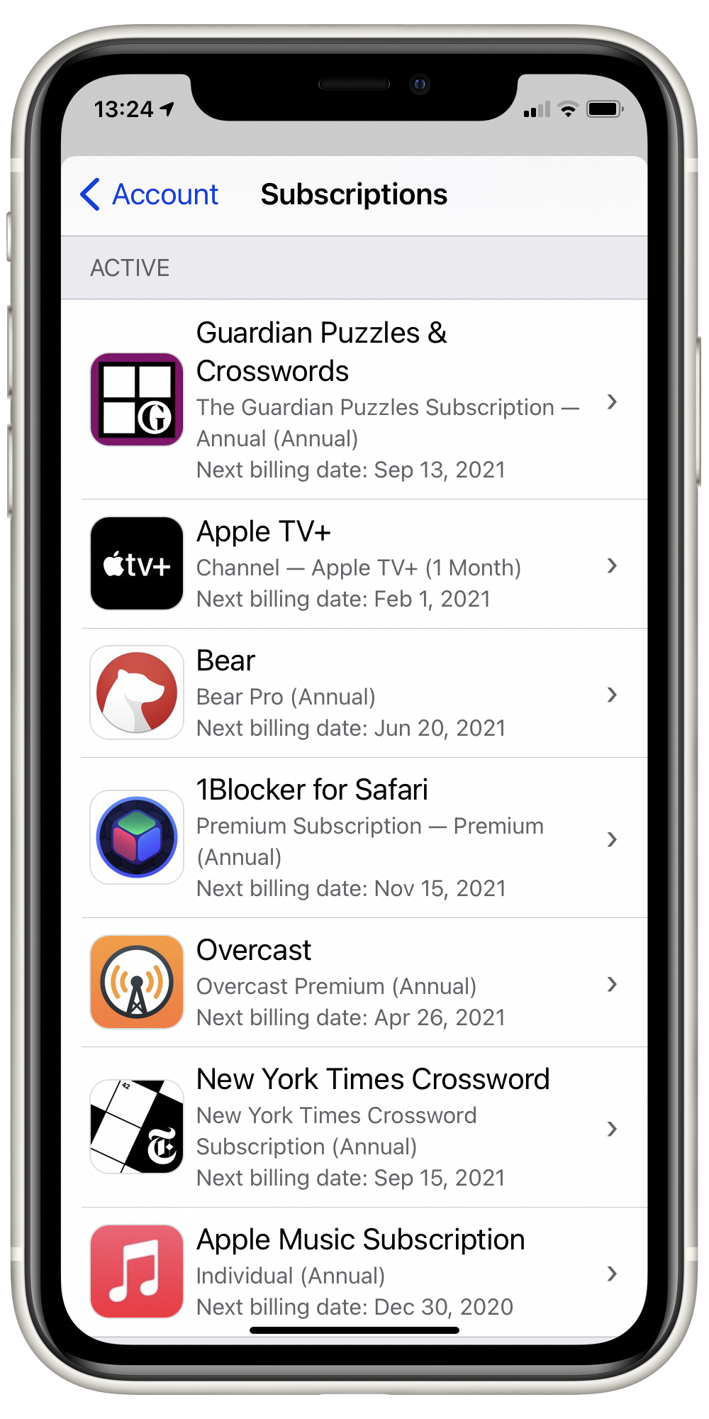 How to delete expired subscriptions on iphone