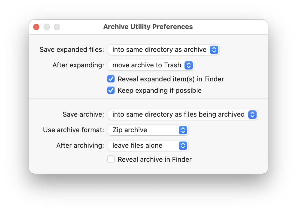 Fix Issues With Archive/Unarchive Tool On Macos Catalina And Later