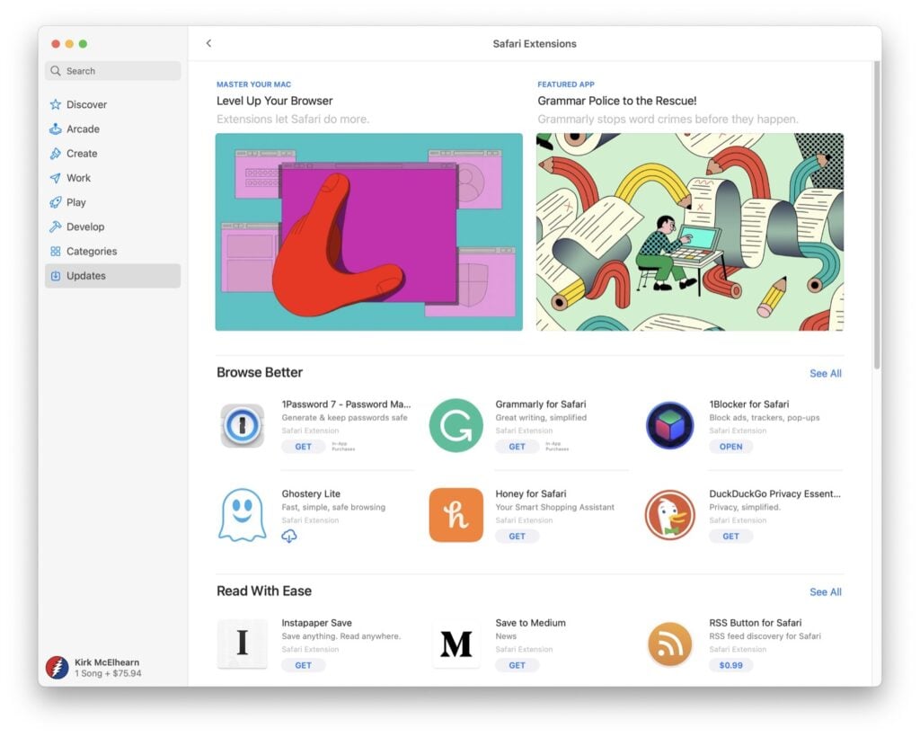The security of Safari extensions