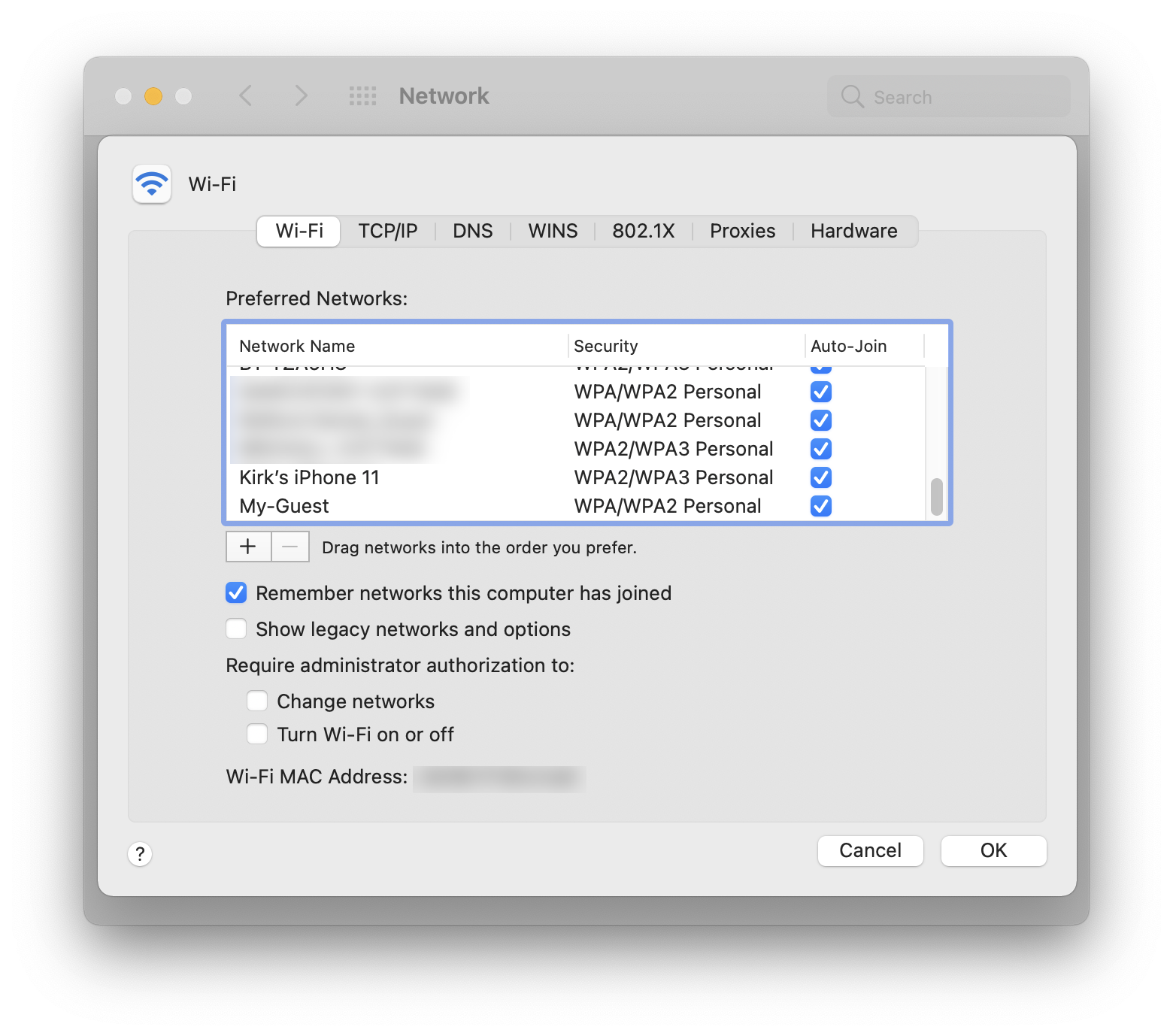 best wifi network settings for mac