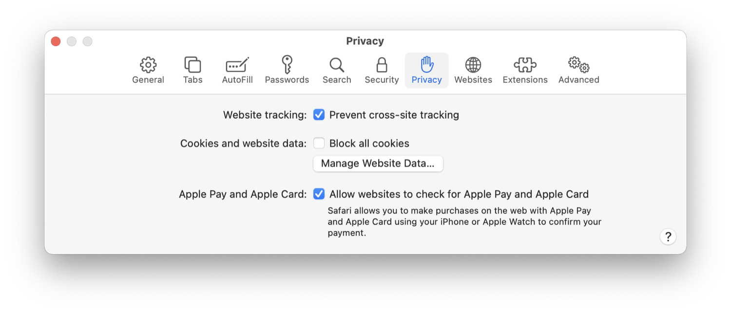 Enable Cookies In Safari On Macos - Whatismybrowser.com