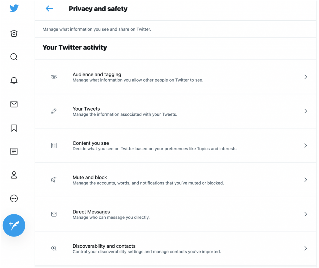 twitter settings and privacy twitter settings and privacy