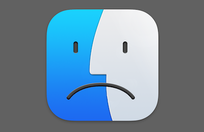 Finder icon macOS Big Sur with sad face