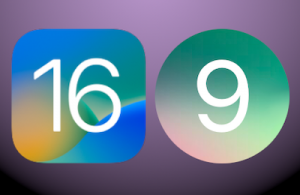 iOS 16 and watchOS 9 logos
