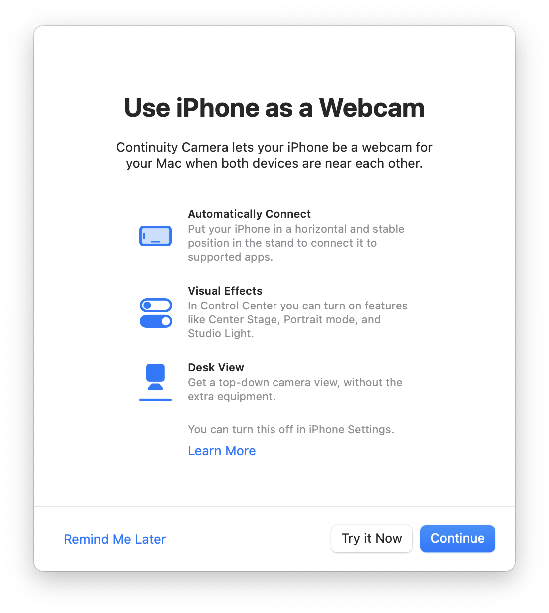 Continuity Camera: Use iPhone as a webcam for Mac - Apple Support