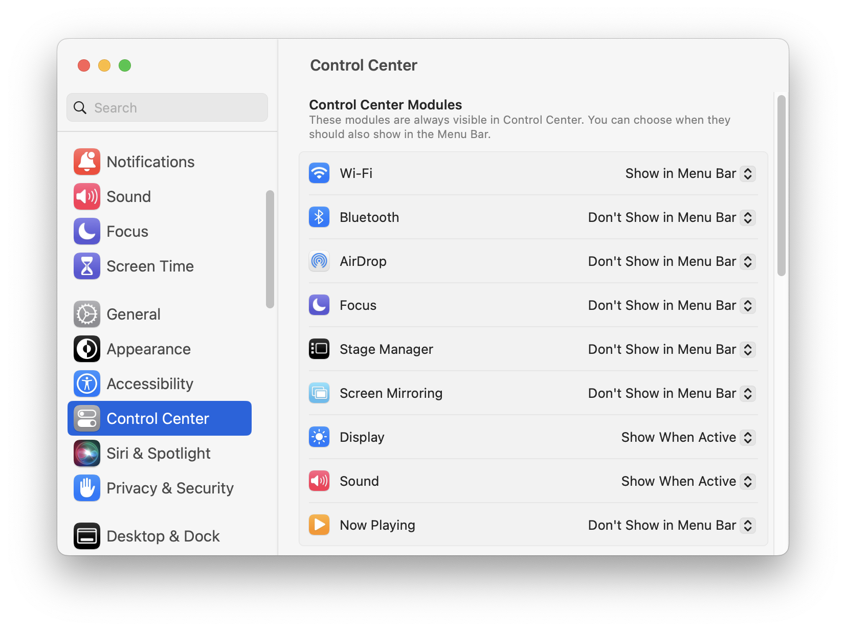 Bløde fødder Forebyggelse logik How to Configure and Use Control Center in macOS Ventura - The Mac Security  Blog