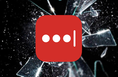 LastPass app icon data breach shattered glass artwork