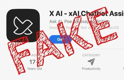 Fake xAI chat bot app in Apple App Store iOS iPad iPadOS Mac macOS