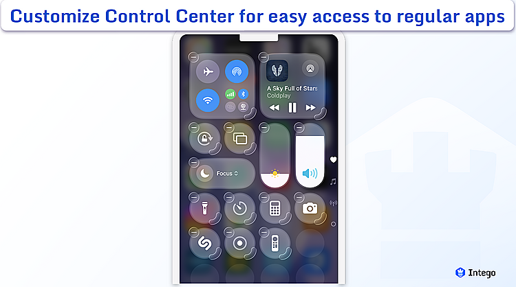 iOS control center shortcuts