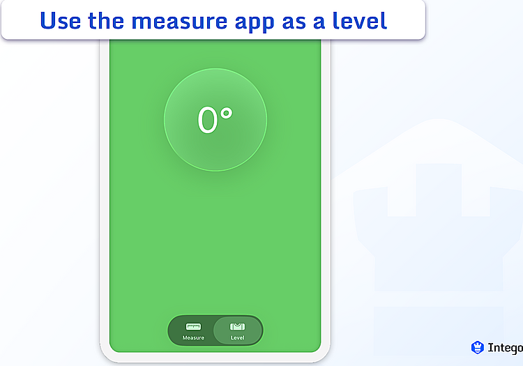 iOS Measure app on a level surface