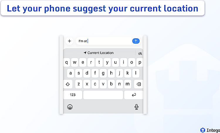 iOS Messages showing "I'm at" location trigger