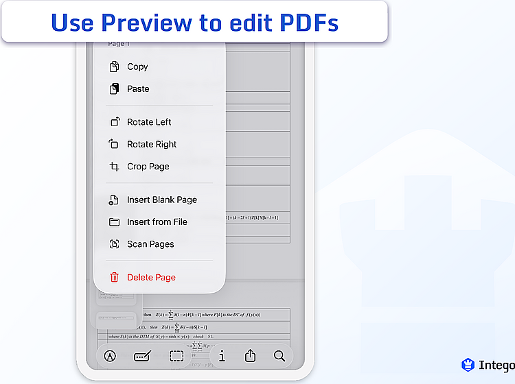 iPhone Preview app with PDF edit options available