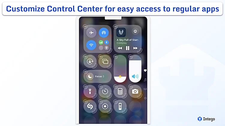 iOS control center shortcuts