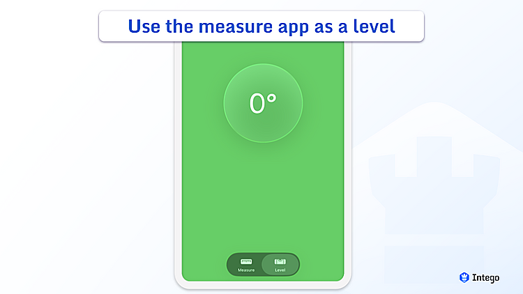 iOS Measure app on a level surface