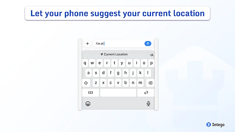 Messages showing "I'm at" location trigger